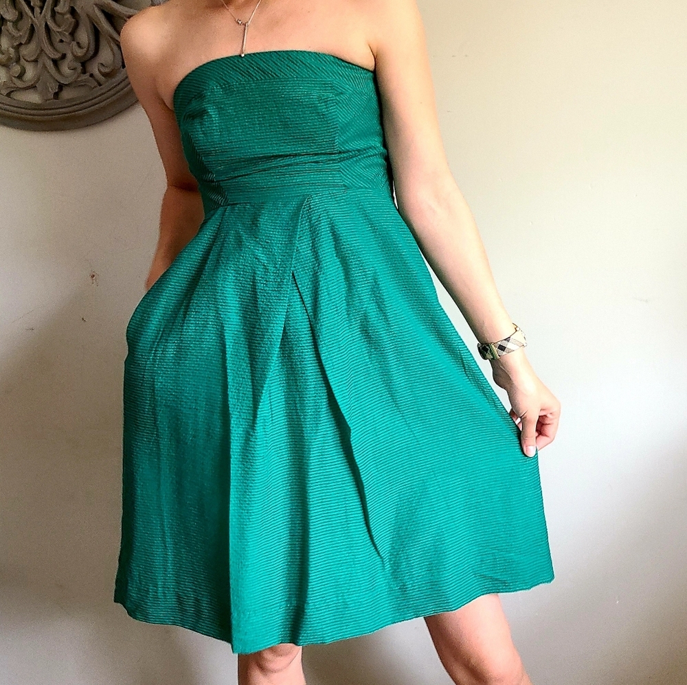 J.Crew emerald dress size S